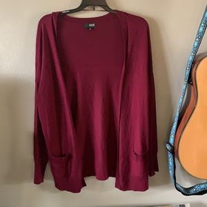 Women’s burgundy cardigan